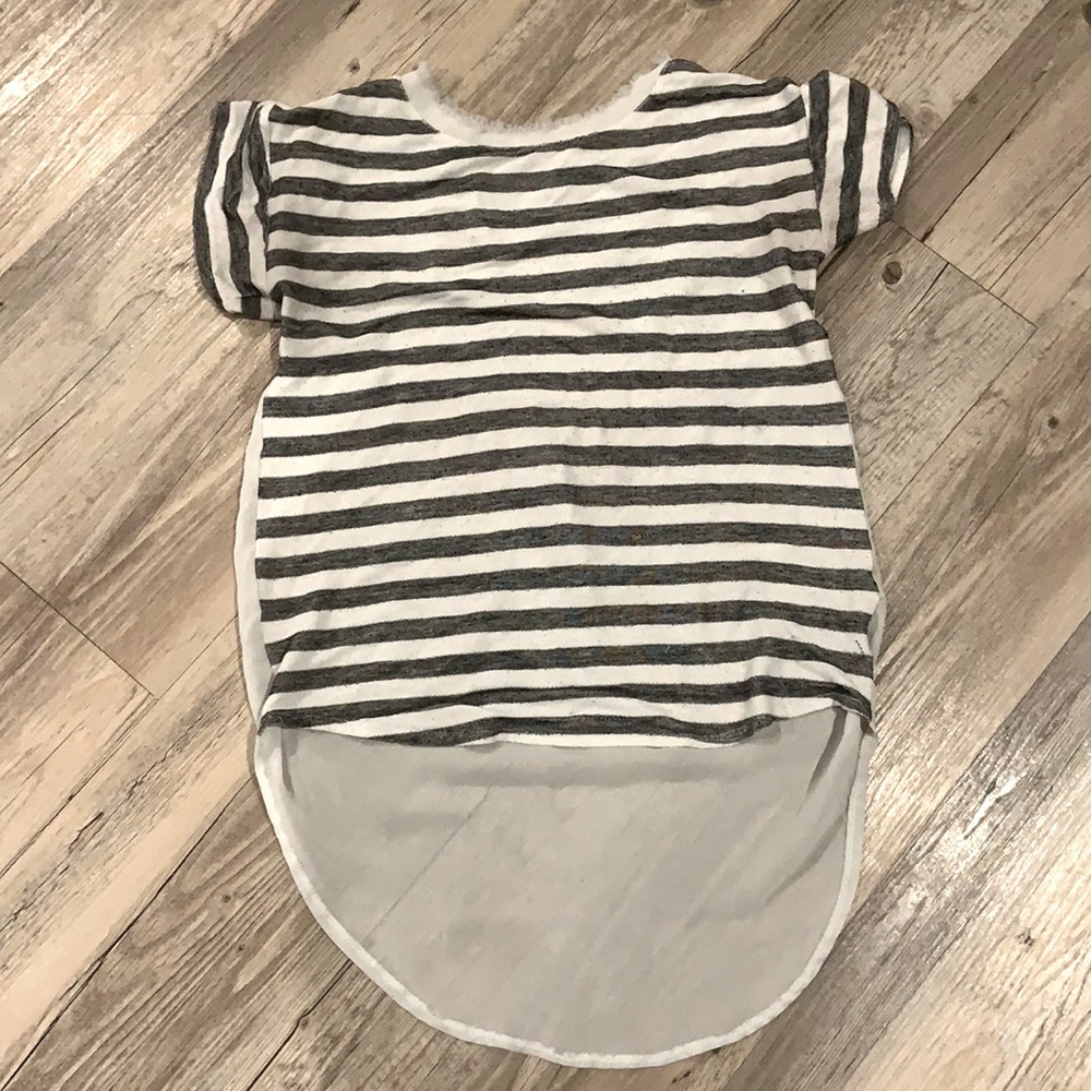 Black/White Blouse and Sheer Top